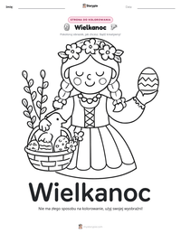 Podgląd drukowalnego arkusza ćwiczeń Wielkanoc