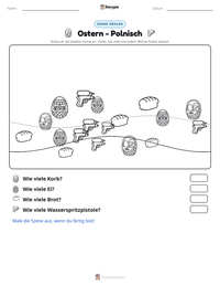 Ostern - Polnisch druckbare Arbeitsblatt Vorschau