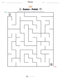 Easter - Polish printable worksheet preview
