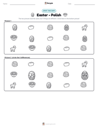 Easter - Polish printable worksheet preview