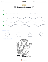 Anteprima della scheda stampabile di Pasqua - Polacca