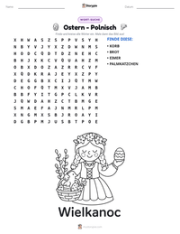Ostern - Polnisch druckbare Arbeitsblatt Vorschau