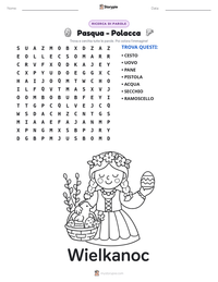 Anteprima della scheda stampabile di Pasqua - Polacca
