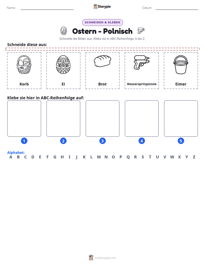 Schneiden & Einfügen Alphabet