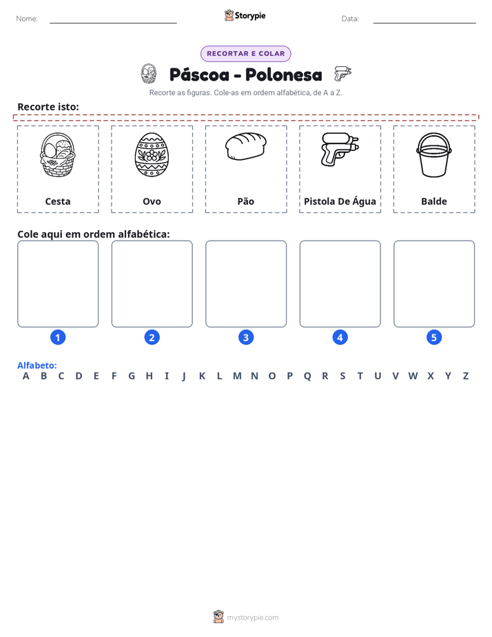 Recortar & Colar Alfabeto