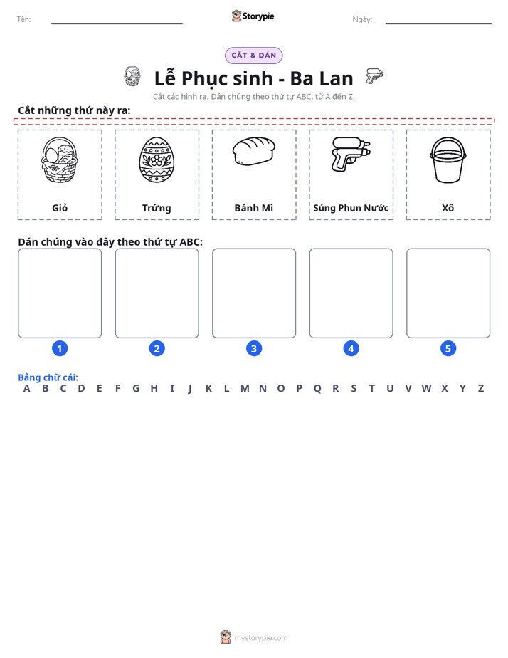 Cắt & Dán Chữ Cái