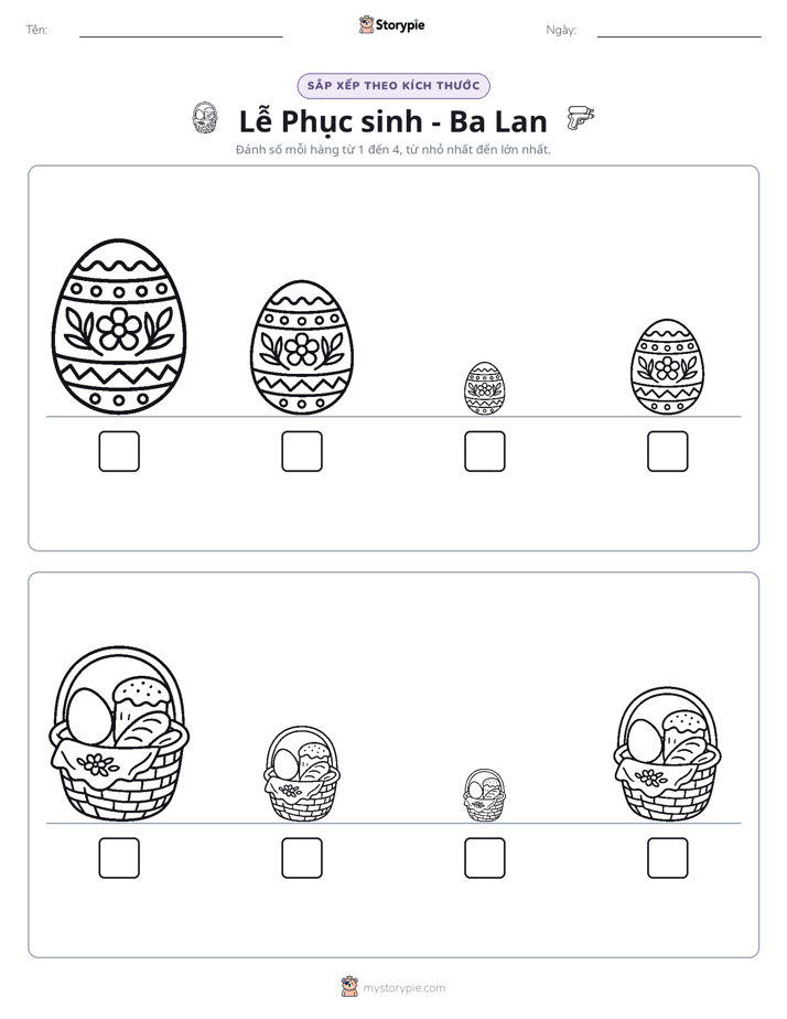 Thứ Tự Kích Thước