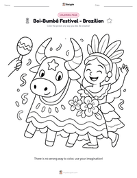 Boi-Bumbá Festival - Brazilian printable worksheet preview