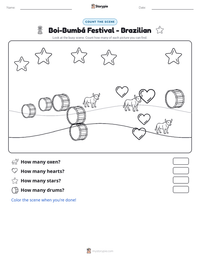 Boi-Bumbá Festival - Brazilian printable worksheet preview