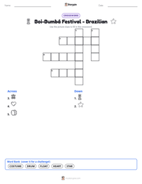 Boi-Bumbá Festival - Brazilian printable worksheet preview