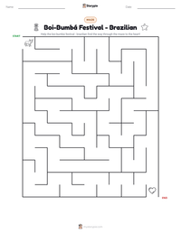Boi-Bumbá Festival - Brazilian printable worksheet preview