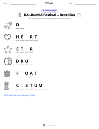 Boi-Bumbá Festival - Brazilian printable worksheet preview