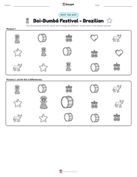 Boi-Bumbá Festival - Brazilian printable worksheet preview