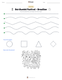 Boi-Bumbá Festival - Brazilian printable worksheet preview