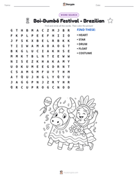 Boi-Bumbá Festival - Brazilian printable worksheet preview