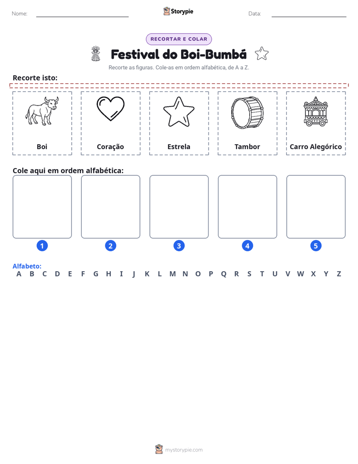 Recortar & Colar Alfabeto