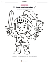 Sant Jordi - Catalan printable worksheet preview