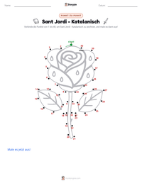 Sant Jordi - Katalanisch druckbare Arbeitsblatt Vorschau