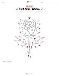 Sant Jordi - Catalan printable worksheet preview