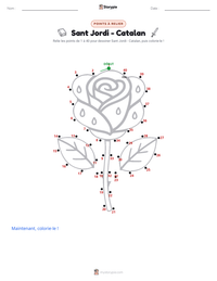 Aperçu de la feuille de travail imprimable Sant Jordi - Catalan