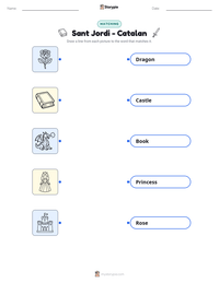 Sant Jordi - Catalan printable worksheet preview