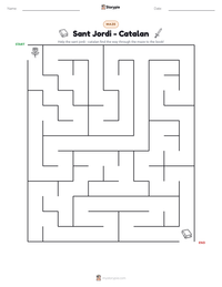 Sant Jordi - Catalan printable worksheet preview