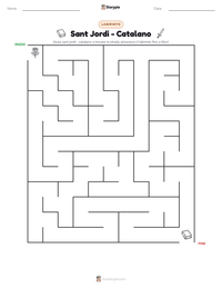 Anteprima della scheda stampabile di Sant Jordi - Catalano