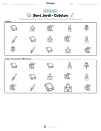 Sant Jordi - Catalan printable worksheet preview