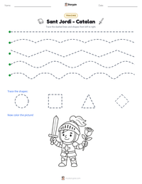 Sant Jordi - Catalan printable worksheet preview