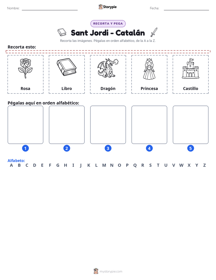 Cortar y Pegar el Alfabeto