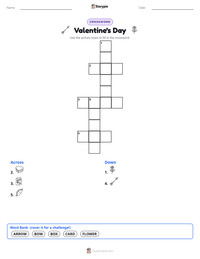 Valentine's Day printable worksheet preview