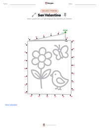 Anteprima della scheda stampabile di San Valentino