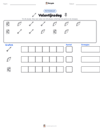 Valentijnsdag afdrukbare werkblad voorbeeld