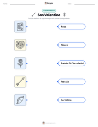 Anteprima della scheda stampabile di San Valentino