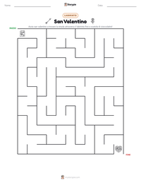 Anteprima della scheda stampabile di San Valentino