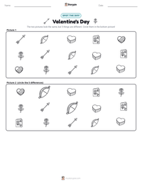 Valentine's Day printable worksheet preview