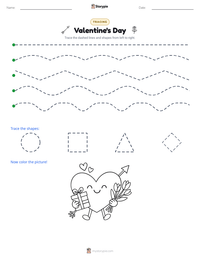 Valentine's Day printable worksheet preview