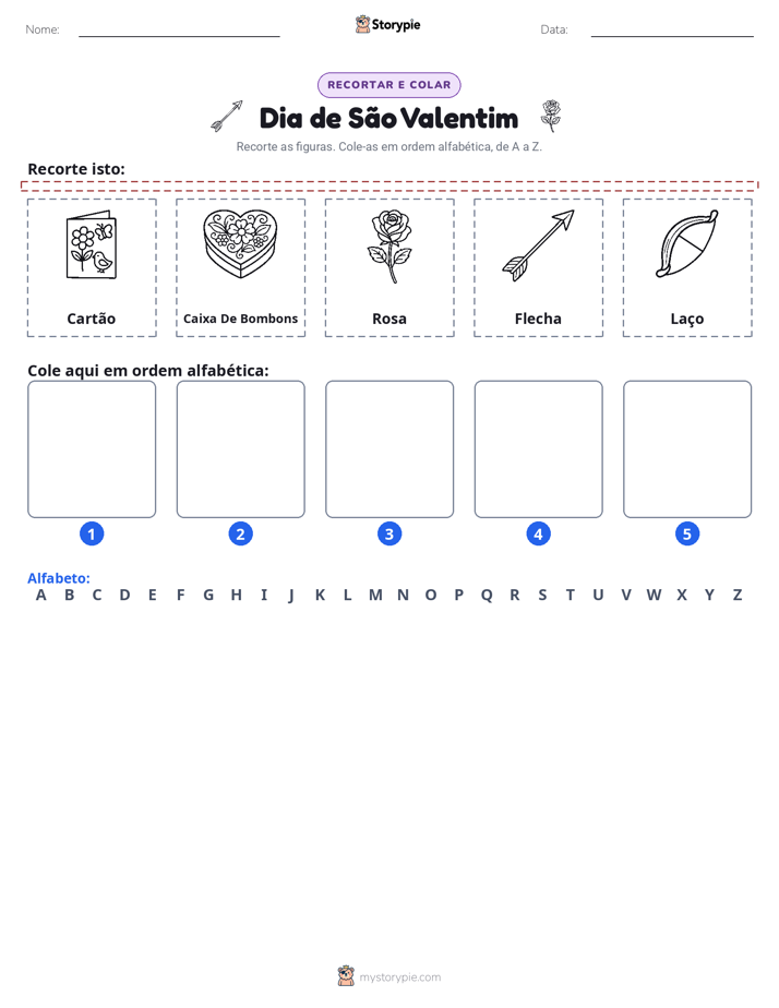 Recortar & Colar Alfabeto