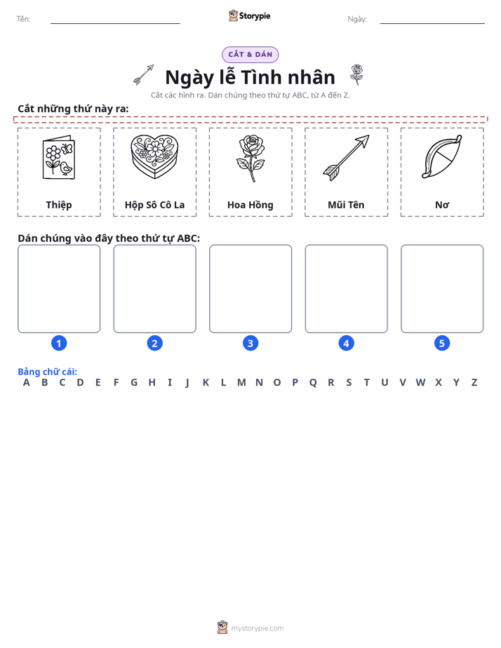 Cắt & Dán Chữ Cái