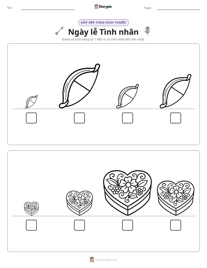 Thứ Tự Kích Thước