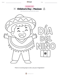 Children's Day - Mexican printable worksheet preview