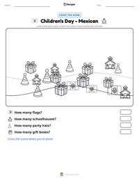 Children's Day - Mexican printable worksheet preview