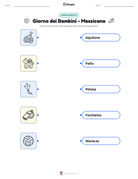 Anteprima della scheda stampabile di Giorno dei Bambini - Messicano