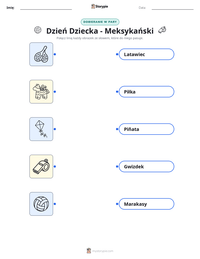 Podgląd drukowalnego arkusza ćwiczeń Dzień Dziecka - Meksykański