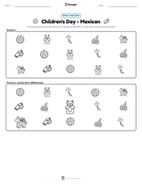 Children's Day - Mexican printable worksheet preview