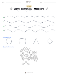 Anteprima della scheda stampabile di Giorno dei Bambini - Messicano