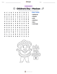 Children's Day - Mexican printable worksheet preview