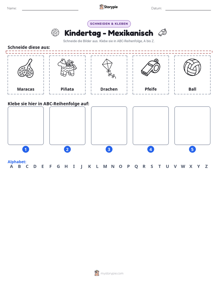 Schneiden & Einfügen Alphabet