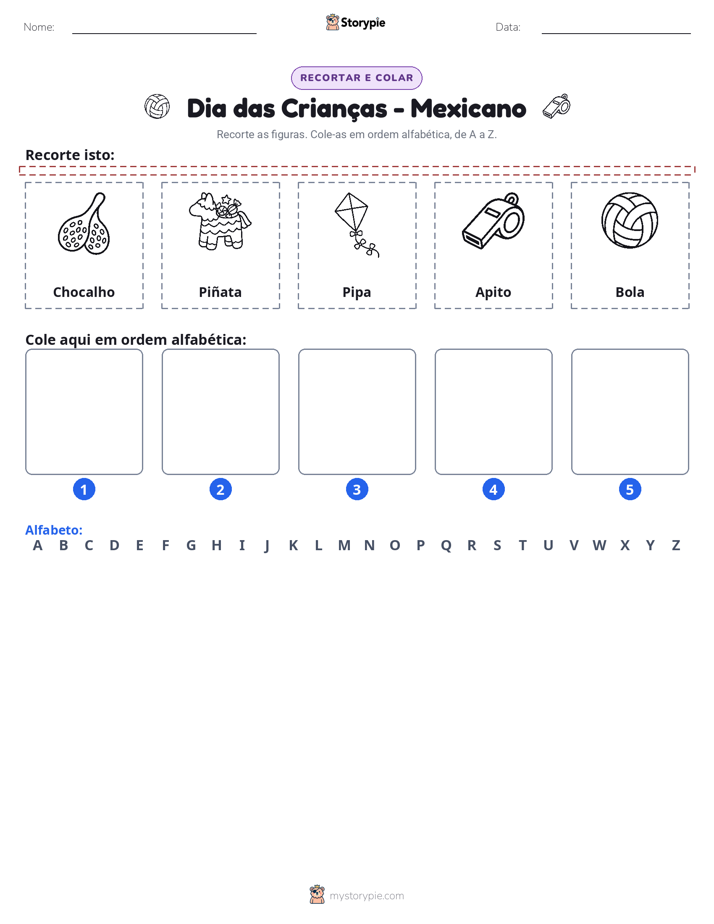 Recortar & Colar Alfabeto