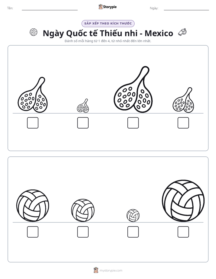 Thứ Tự Kích Thước